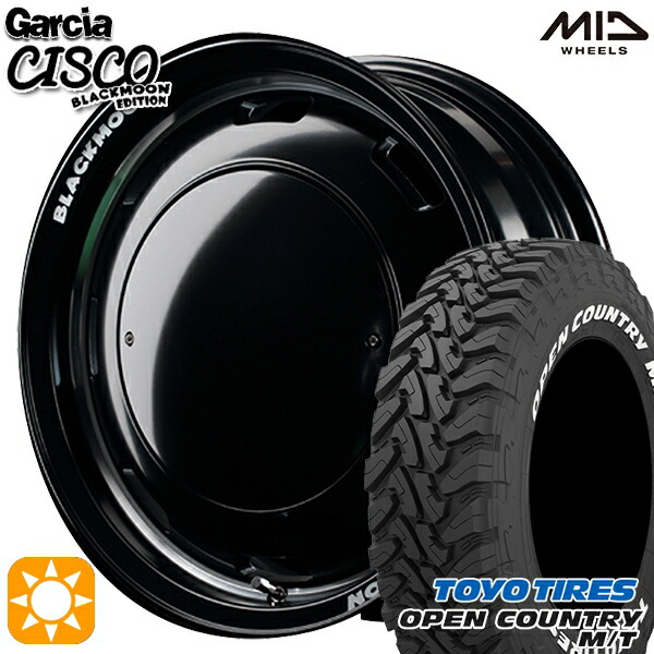 【取付対象】[5本セット]ジムニーシエラ LT225/75R16 103/100Q トーヨー オープンカントリー M/T MID ガルシアシスコブラックムーン ブラック 16インチ 6.0J 5H139.7 サマータイヤホイールセット