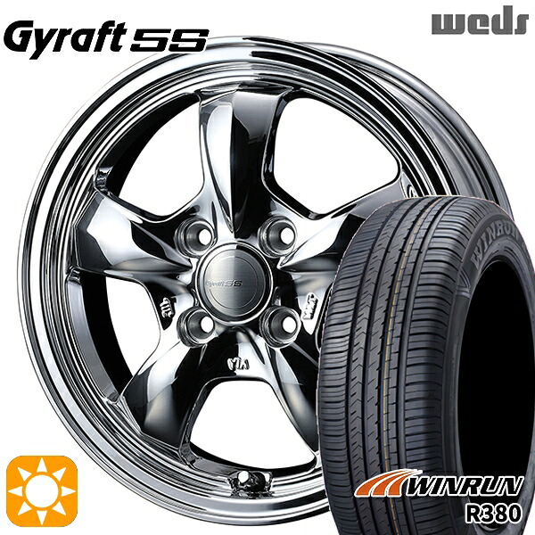【取付対象】エブリィワゴン 165/60R14 75H ウィンラン R380 ウェッズ グラフト 5S BS 14インチ 4.5J 4H100 サマータイヤホイールセット ｜エムオートギャラリー