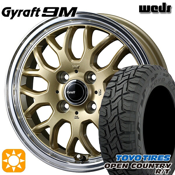 【取付対象】軽トラ 145/80R12 80/78N LT トーヨー オープンカントリー R/T ウェッズ グラフト 9M GO/RP 12インチ 4.0J 4H100 サマータイヤホイールセット