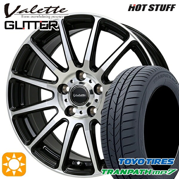 【取付対象】C-HR カローラクロス 215/60R17 96H トーヨー トランパス mp7 ホットスタッフ ヴァレット グリッター BK/P 17インチ 7.0J 5H114.3 サマータイヤホイールセット |エムオートギャラリー