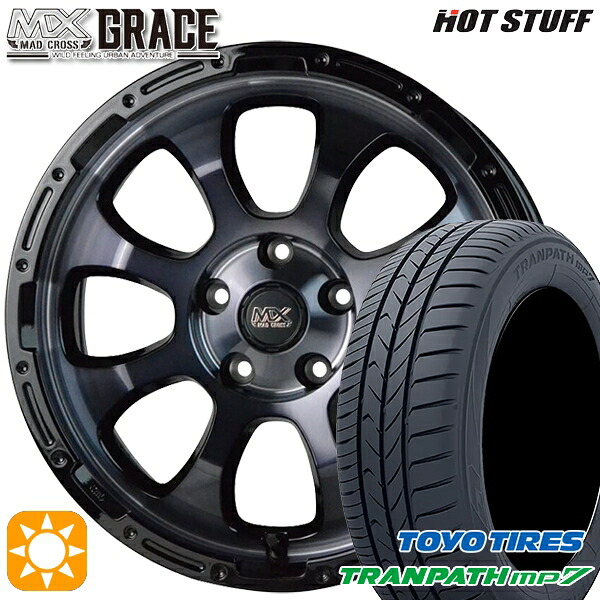 【取付対象】215/60R17 96H トーヨー トランパス mp7 HotStuff マッドクロス グレイス BKC/BK 17インチ 7.0J 5H114.3 サマータイヤホイールセット