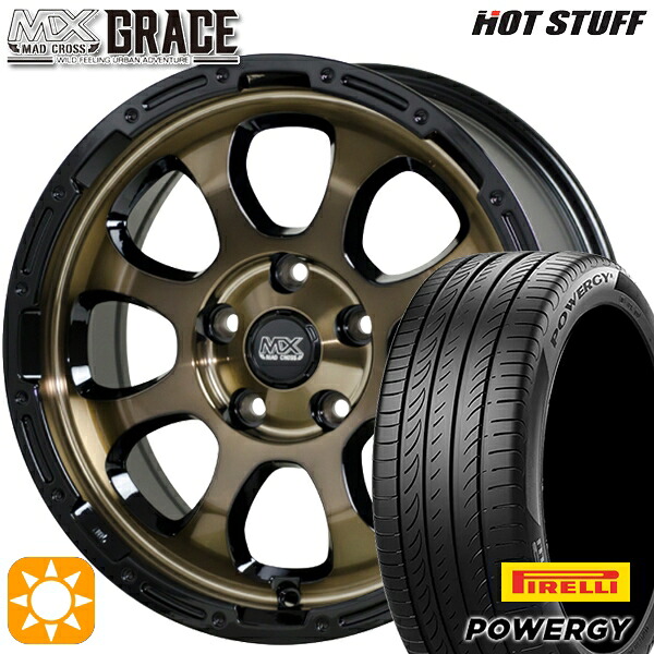 【取付対象】RAV4 エクストレイル 225/60R17 99V ピレリ パワジー HotStuff マッドクロス グレイス BRC/BK 17インチ 7.0J 5H114.3 サマータイヤホイールセット |エムオートギャラリー