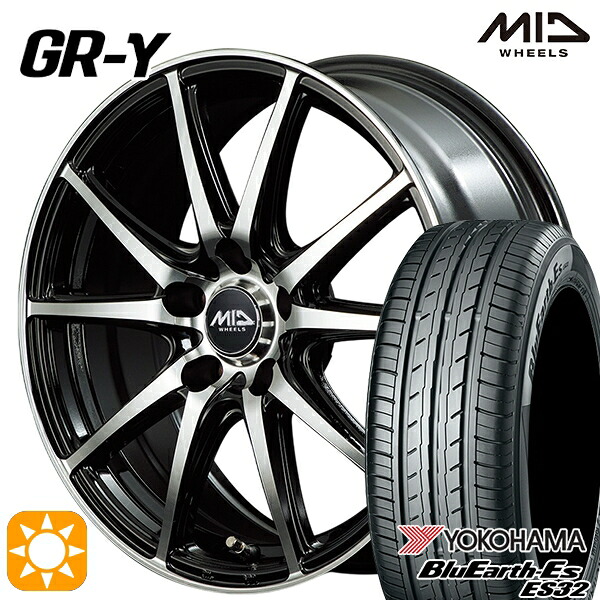 【取付対象】170シエンタ 185/60R15 84H ヨコハマ ブルーアース ES32 MID ファイナルスピード GR-ガンマ BP 15インチ 6.0J 5H100 サマータイヤホイールセット