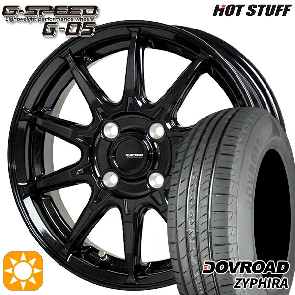 【取付対象】175/65R15 84H DOVROAD ザイファイラ ホットスタッフ ジースピード G-05 メタリックブラック 15インチ 5.5J 4H100 サマータイヤホイールセット |エムオートギャラリー