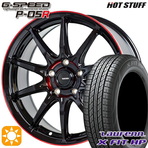 【取付対象】CX5 CX8 225/65R17 102H ラウフェン X FIT HP LA41 HotStuff ジースピード P-05R ブラックレッドクリア 17インチ 7.0J 5H114.3 サマータイヤホイールセット |エムオートギャラリー