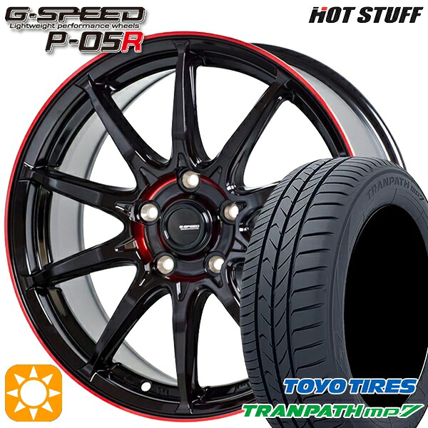 【取付対象】215/55R17 94V トーヨー トランパス mp7 HotStuff ジースピード P-05R ブラックレッドクリア 17インチ 7.0J 5H100 サマータイヤホイールセット |エムオートギャラリー