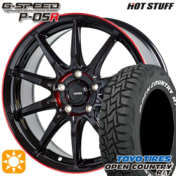 【取付対象】デリカD5 235/70R16 106Q トーヨー オープンカントリー R/T ホワイトレター HotStuff ジースピード P-05R ブラックレッドクリア 16インチ 6.5J 5H114.3 サマータイヤホイールセット ｜エムオートギャラリー