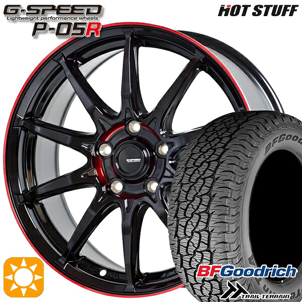 【取付対象】235/60R18 107H XL RBL BFグッドリッチ トレールテレーン HotStuff ジースピード P-05R ブラックレッドクリア 18インチ 8.0J 5H114.3 サマータイヤホイールセット |エムオートギャラリー