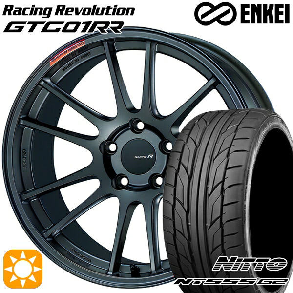 【取付対象】215/40R18 89W XL ニットー NT555 G2 ENKEI エンケイ レーシングレボリューション GTC01RR マットダークガンメタリック 18インチ 8.0J 5H100 サマータイヤホイールセット ｜エムオートギャラリー