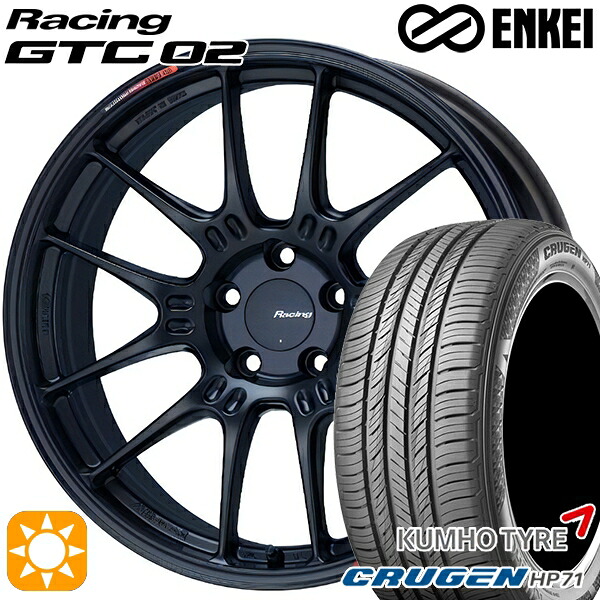 【取付対象】225/65R17 102V クムホ クルーゼン HP71 ENKEI エンケイ レーシング GTC02 マットブラック 17インチ 7.5J 5H114.3 サマータイヤホイールセット 106,755円