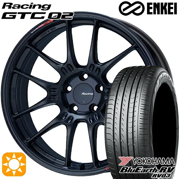 【取付対象】アイシス ノア 215/45R17 91W XL ヨコハマ ブルーアース RV03 ENKEI エンケイ レーシング GTC02 マットブラック 17インチ 7.5J 5H114.3 サマータイヤホイールセット |エムオートギャラリー