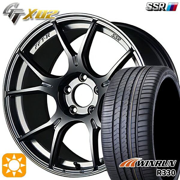 【取付対象】アクア クロスビー 185/55R16 83V ウィンラン R330 SSR GTX02 ダークシルバー 16インチ 6.5J 4H100 サマータイヤホイールセット |エムオートギャラリー