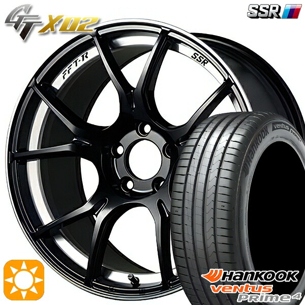 【取付対象】205/45R17 88V XL ハンコック veNtus PRime4 K135 SSR GTX02 グロスブラック 17インチ 7.0J 4H100 サマータイヤホイールセット
