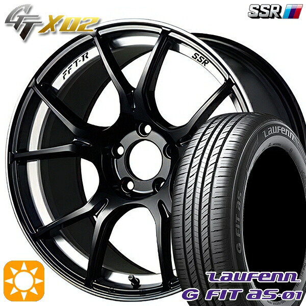 【取付対象】195/55R16 87V ラウフェン G FIT as-01 LH42 SSR GTX02 グロスブラック 16インチ 6.5J 4H100 サマータイヤホイールセット |エムオートギャラリー