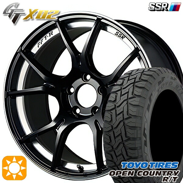 【取付対象】アクア クロスビー 175/60R16 82Q トーヨー オープンカントリー R/T SSR GTX02 グロスブラック 16インチ 6.5J 4H100 サマータイヤホイールセット