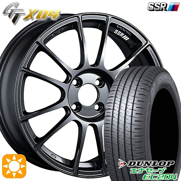 【取付対象】175/60R16 82Q ダンロップ エナセーブ EC204 SSR GTX04 ダークガンメタ 16インチ 6.5J 4H100 サマータイヤホイールセット
