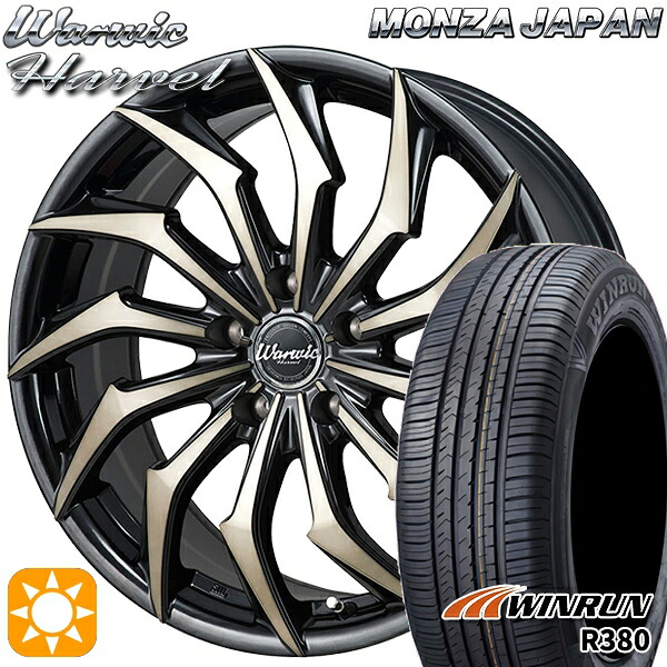 【取付対象】フォレスターSH 215/60R17 96V ウィンラン R380 モンツァ ワーウィック ハーベル 17インチ 7.0J 5H100 サマータイヤホイールセット