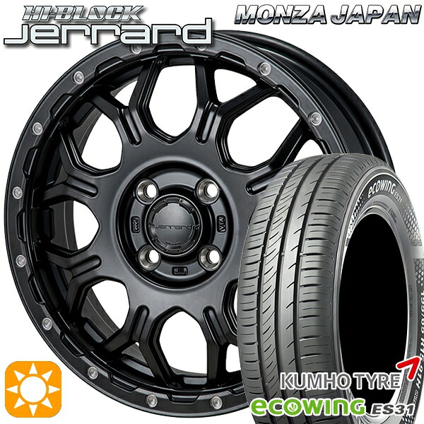 【取付対象】フィット アクア 175/65R15 84H クムホ エコウィング ES31 モンツァ ハイブロック ジェラード 15インチ 5.5J 4H100 サマータイヤホイールセット |エムオートギャラリー