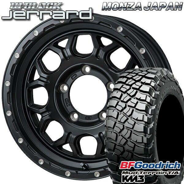 【取付対象】[5本セット]ジムニー LT225/75R16 115/112Q RBL BFグッドリッチ マッドテレーン T/A KM3 モンツァ ハイブロック ジェラード 16インチ 5.5J 5H139.7 サマータイヤホイールセット