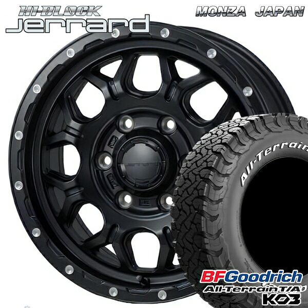 【取付対象】215/70R16 100/97S RWL BFグッドリッチ オールテレーン T/A KO3 モンツァ ハイブロック ジェラード 16インチ 6.5J 6H139.7 サマータイヤホイールセット