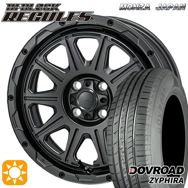 【取付対象】アクア クロスビー 185/55R16 83V DOVROAD ザイファイラ モンツァ ハイブロック レグルス サテンブラック 16インチ 6.0J 4H100 サマータイヤホイールセット ｜エムオートギャラリー