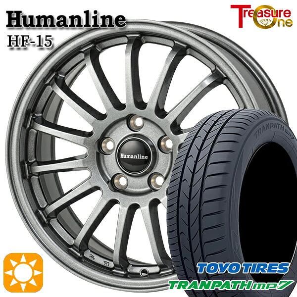 【取付対象】エスティマ ヤリスクロス 215/60R16 95H トーヨー トランパス mp7 トレジャーワン ヒューマンライン HF15 ダークグレー 16インチ 6.5J 5H114.3 サマータイヤホイールセット |エムオートギャラリー