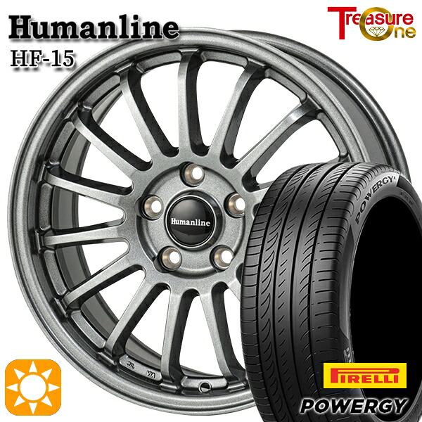 【取付対象】エクストレイル フォレスター 225/60R17 99V ピレリ パワジー トレジャーワン ヒューマンライン HF15 ダークグレー 17インチ 7.0J 5H114.3 サマータイヤホイールセット |エムオートギャラリー