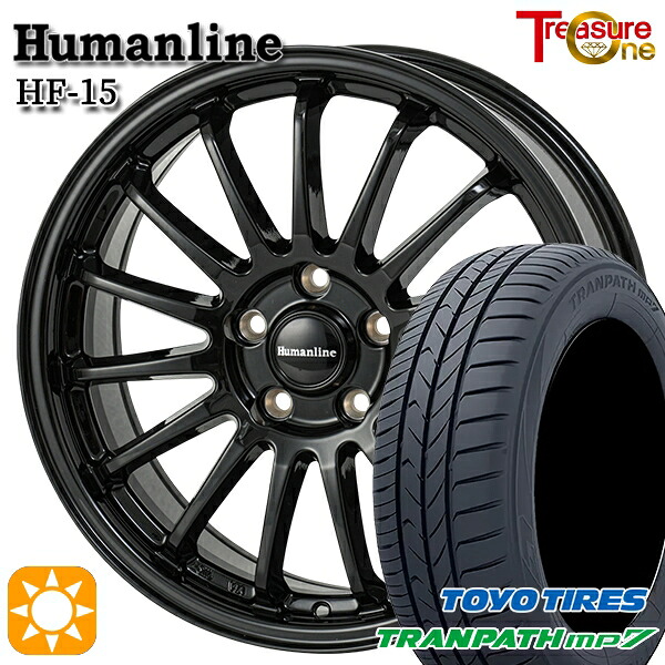 【取付対象】エスクァイア セレナ 205/50R17 93V トーヨー トランパス mp7 トレジャーワン ヒューマンライン HF15 ブラック 17インチ 7.0J 5H114.3 サマータイヤホイールセット