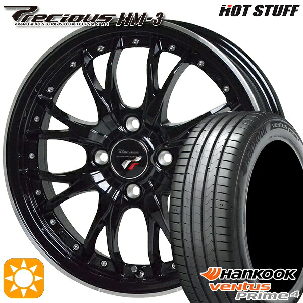 【取付対象】195/65R16 92V ハンコック veNtus PRime4 K135 HotStuff プレシャス HM-3 MB/RP 16インチ 6.0J 4H100 サマータイヤホイールセット