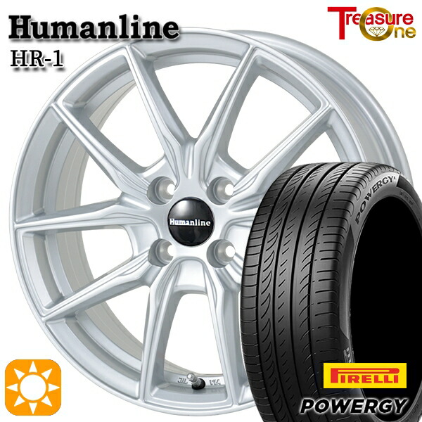 【取付対象】N-BOX ウェイク 165/55R15 75H ピレリ パワジー トレジャーワン ヒューマンライン HR1 シルバー 15インチ 4.5J 4H100 サマータイヤホイールセット