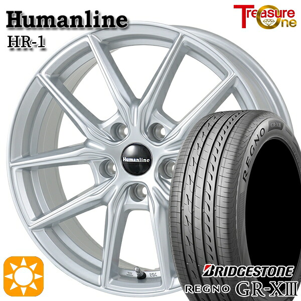 【取付対象】20/30系アルファードヴェルファイア 235/50R18 101V XL ブリヂストン レグノ GR-X3 トレジャーワン ヒューマンライン HR1 シルバー 18インチ 8.0J 5H114.3 サマータイヤホイールセット