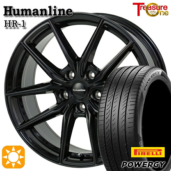 【取付対象】225/45R18 95W XL ピレリ パワジー トレジャーワン ヒューマンライン HR1 ブラック 18インチ 8.0J 5H114.3 サマータイヤホイールセット |エムオートギャラリー