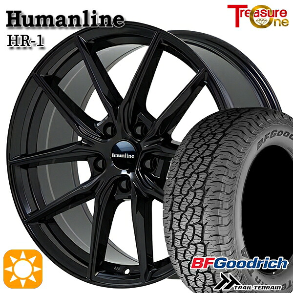 【取付対象】20/30系アルファードヴェルファイア 235/60R18 107H XL RBL BFグッドリッチ トレールテレーン トレジャーワン ヒューマンライン HR1 ブラック 18インチ 8.0J 5H114.3 サマータイヤホイールセット 111,550円
