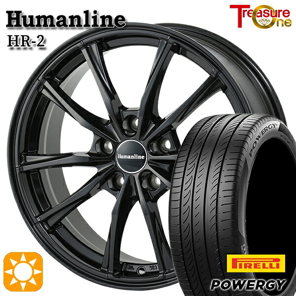 【取付対象】クラウン ヴェゼル 225/40R19 93W XL ピレリ パワジー トレジャーワン ヒューマンライン HR2 ブラック 19インチ 8.0J 5H114.3 サマータイヤホイールセット |エムオートギャラリー