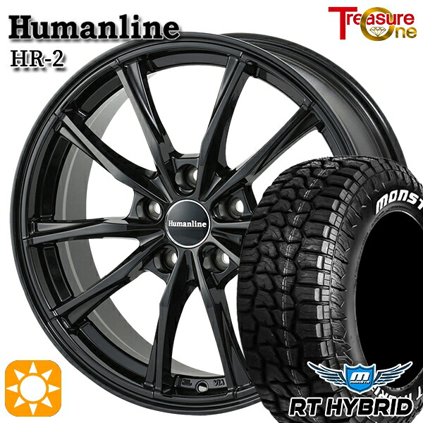 【取付対象】C27セレナ 195/65R15 91S RWL モンスタ RTハイブリッド トレジャーワン ヒューマンライン HR2 ブラック 15インチ 6.0J 5H114.3 +45 サマータイヤホイールセット |エムオートギャラリー