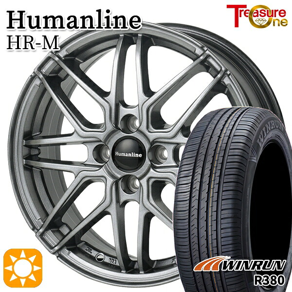 【取付対象】アクア ヴィッツ 165/70R14 81T ウィンラン R380 トレジャーワン ヒューマンライン HRM GM 14インチ 5.5J 4H100 サマータイヤホイールセット ｜エムオートギャラリー