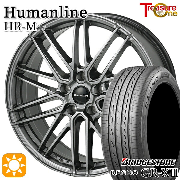 【取付対象】20/30系アルファードヴェルファイア 235/50R18 101V XL ブリヂストン レグノ GRX3 トレジャーワン ヒューマンライン HRM GM 18インチ 7.5J 5H114.3 サマータイヤホイールセット