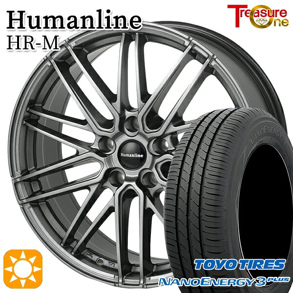【取付対象】195/55R16 87V トーヨー ナノエナジー3プラス トレジャーワン ヒューマンライン HRM GM 16インチ 6.5J 5H100 サマータイヤホイールセット 45,900円