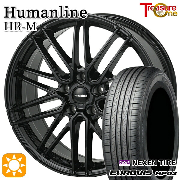 【取付対象】フリードクロスター 185/65R15 ネクセン ロードストーン ユーロビズ HP02 トレジャーワン ヒューマンライン HRM BK 15インチ 6.0J 5H114.3 +45 サマータイヤホイールセット |エムオートギャラリー