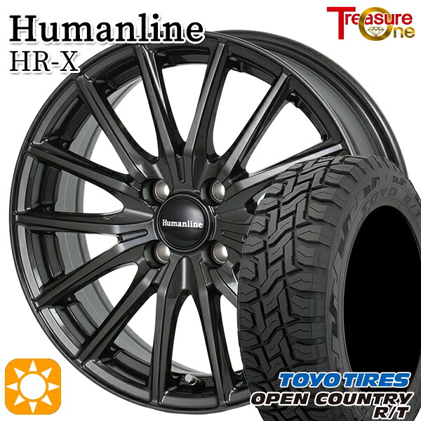 【取付対象】アクア クロスビー 175/60R16 82Q トーヨー オープンカントリー R/T トレジャーワン ヒューマンライン HRX TB 16インチ 6.0J 4H100 サマータイヤホイールセット |エムオートギャラリー