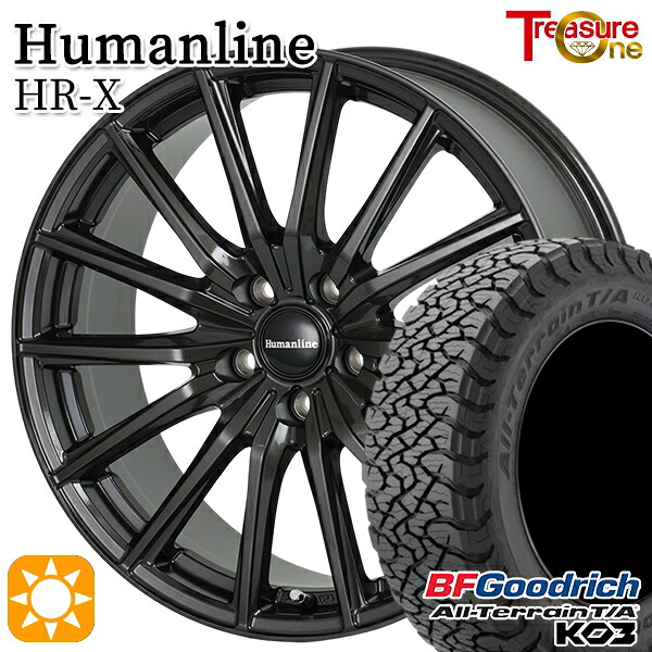 【取付対象】40アルファード 225/65R17 107/103S RBL BFグッドリッチ オールテレーン T/A KO3 トレジャーワン ヒューマンライン HRX TB 17インチ 7.0J 5H120+40 サマータイヤホイールセット