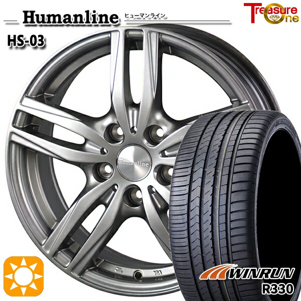 【取付対象】215/40R18 89W XL ウィンラン R330 トレジャーワン ヒューマンライン HS03 18インチ 7.0J 5H100 サマータイヤホイールセット |エムオートギャラリー