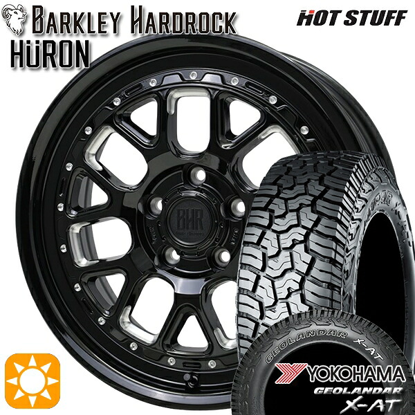 【取付対象】235/70R16 104/101Q ヨコハマ ジオランダー X-AT G016 アウトラインホワイトレター ホットスタッフ バークレイハードロック ヒューロン GM/B 16インチ 7.0J 5H114.3+38 サマータイヤホイールセット |エムオートギャラリー
