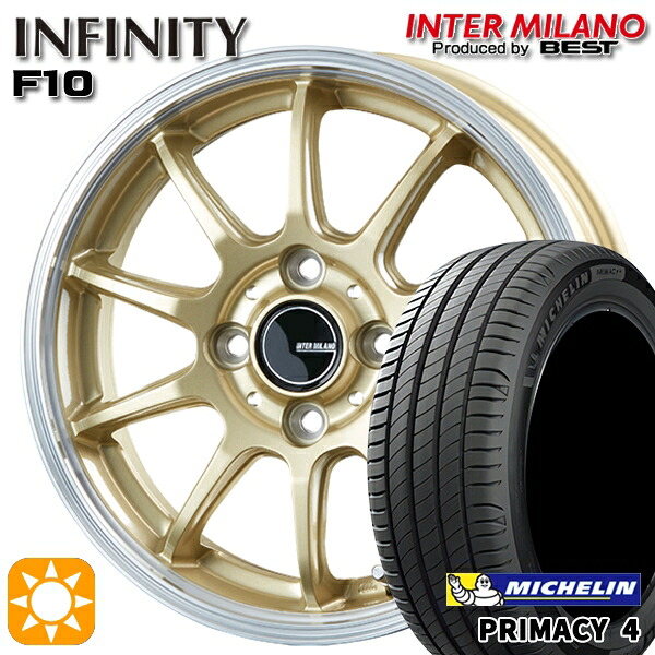 【取付対象】フィット アクア 185/60R15 88H XL ミシュラン プライマシー4 インターミラノ インフィニティ F10 GL/RP 15インチ 5.5J 4H100 サマータイヤホイールセット 63,140円