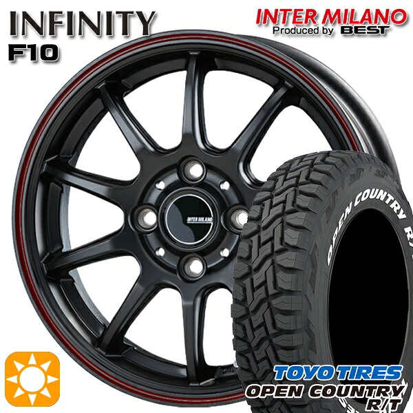 【取付対象】N-BOX 155/65R14 75Q ホワイトレター トーヨー オープンカントリー R/T インターミラノ インフィニティ F10 MBK/FR 14インチ 4.5J 4H100 サマータイヤホイールセット 53,100円