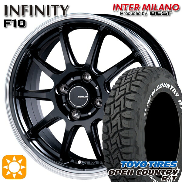 【取付対象】N-BOX 155/65R14 75Q ホワイトレター トーヨー オープンカントリー R/T インターミラノ インフィニティ F10 BK/RP 14インチ 4.5J 4H100 サマータイヤホイールセット