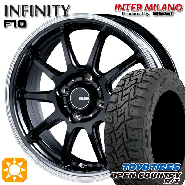 【取付対象】N-BOX 155/65R14 75Q トーヨー オープンカントリー R/T インターミラノ インフィニティ F10 BK/RP 14インチ 4.5J 4H100 サマータイヤホイールセット
