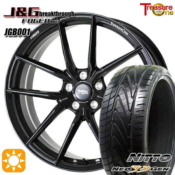 【取付対象】225/30R20 85W ニットー NEOテクGEN トレジャーワン 鍛造 J&Gブレイクスルー JGB001 ブラック 20インチ 8.5J 5H114.3 サマータイヤホイールセット ｜エムオートギャラリー