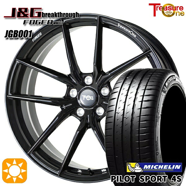 MINI (F55/F56/F57) 215/35R18 (84Y) XL ミシュラン パイロットスポーツ 4S トレジャーワン 鍛造 J&Gブレイクスルー JGB001 ブラック 18インチ 7.5J 5H112 サマータイヤホイールセット ｜エムオートギャラリー