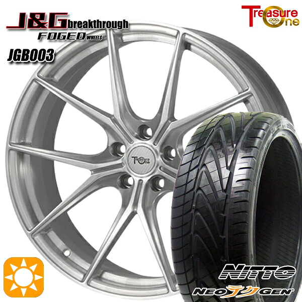 【取付対象】225/30R20 85W ニットー NEOテクGEN トレジャーワン 鍛造 J&Gブレイクスルー JGB003 ブラッシュド 20インチ 8.5J 5H114.3 サマータイヤホイールセット